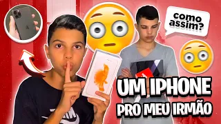 DEI UM IPHONE PRO MEU IRMÃO!😱ele chorou?!