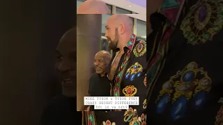 LOOK AT THE SIZE DIFFERENCE! | #miketyson  x #tysonfury  CROSS PATHS at #jakepaul v #tommyfury event