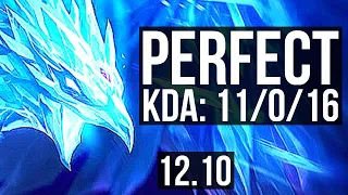 ANIVIA vs MALZAHAR (MID) | 11/0/16, Legendary, 800+ games, 900K mastery | EUW Master | 12.10