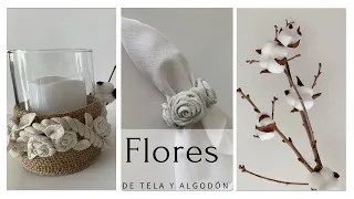 FLORES DE TELA Y DE ALGODÓN FÁCILES Y RÁPIDAS DE HACER