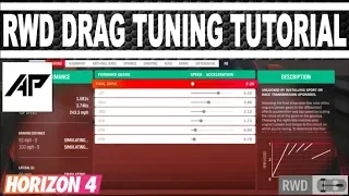 Forza Horizon 4 | How To Drag Tune Tutorial | Tips, Tricks and Base Setup | (RWD)