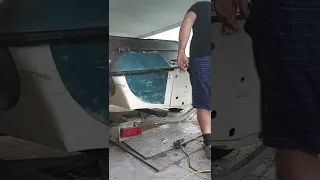 fix your transom on a 1988 stratos bass boat ..part 1