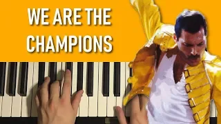 HOW TO PLAY - Queen - We Are The Champions (Piano Tutorial Lesson)