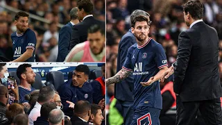 Lionel Messi’s angry reaction to being SUBBED OFF by Pochettino for PSG  - The Full Situation