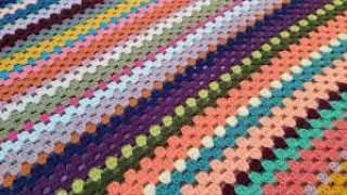 Granny stripe scrap blanket