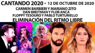 Cantando 2020 - Programa 12/10/20 - Carmen Barbieri, Dan Breitman, Floppy Tesouro y eliminación