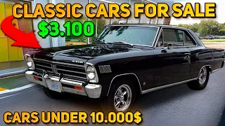20 Magnificent Classic Cars Under $10,000 Available on Craigslist Marketplace! Great Cars!