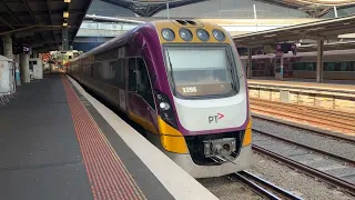 V/Line VS95 & VS94 Departing Southern Cross Station to Albury - Low Note Horn Show