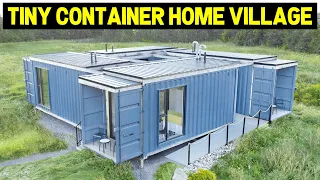 TINY SHIPPING CONTAINER HOME VILLAGE! Hotel Built w/ 4x20ft Containers