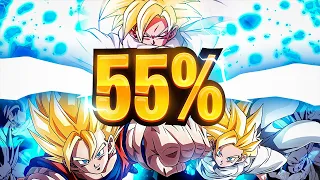 HOW GOOD IS LR SSJ GOKU & SSJ GOHAN WITHOUT DUPES? 55% (DBZ: Dokkan Battle)