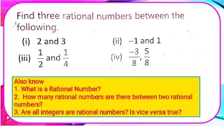 How to find more than two rational numbers between two rational numbers || CBSE Mathematics solution