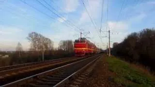 Электровозы ЧС2Т-995/972 с поездом №010 «Псков»