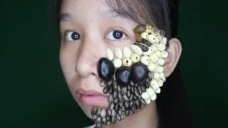 Remove ticks from her face, oh so many ticks