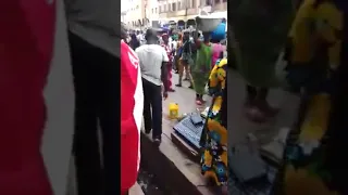 Two pastors exchange insults; trade blows over preaching space in Kumasi market   Video 2