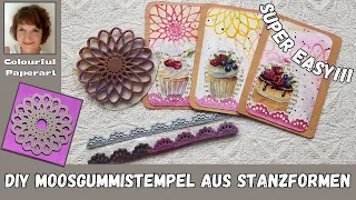 Tolle DIY Moosgummistempel aus Stanzformen mit deiner Stanzmaschine 🎨 unbedingt ausprobieren!