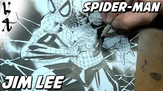 Jim Lee drawing Spider Man as a tribute to Stan Lee