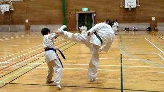 【心想流空手・練習　岐阜県山県市（やまがたし）】　　初級者・組手　2024年5月27日（月）　　Karate  Gifu-Japan
