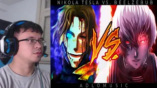 TESLA VS. BEELZEBUB RAP | Record of ragnarok | Adlomusic | REACCION