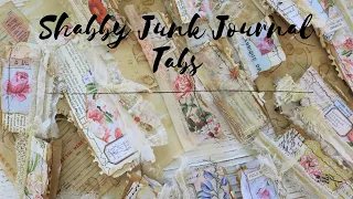 Craft With Me, Lets Make Some Shabby Tabs - Junk Journal Tab Tutorial - The Paper Cameo Printabels