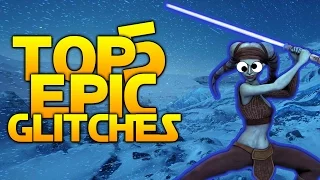 Star Wars Battlefront TOP 5 EPIC GLITCHES:  Aayla Secura, Overly Attached Speeder & More!