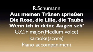 [Dichterliebe Op48  No.2~No.4]  R.Schumann  G,C,F major(Medium voice)  Piano accompaniment (karaoke)