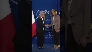 Giorgia Meloni, new Italian PM met Roberta Metsola in first official Brussels EU visit