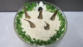 Слоеный Салат "Рыбки в пруду" - Очень вкусный, сытный и доступный салат на Новый год 2021!!!