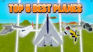 my TOP 5 BEST PLANE BUILDS in PLANE CRAZY ROBLOX