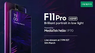 OPPO F11 Pro Powered by MediaTek Helio P70 | Live Launch Event
