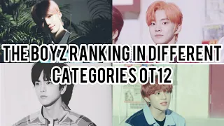 THE BOYZ RANKING OT12 IN DIFFERENT CATEGORIES