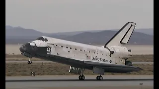 Space Shuttle Discovery   STS- 128  double sonic boom 4 K UHD