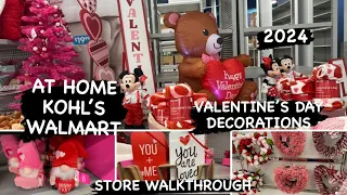 AT HOME, KOHL’S AND WALMART VALENTINE’S DECORATIONS 2024 | STORE WALKTHROUGH | SHOP WITH ME 2024