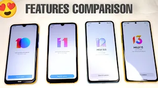 😳 MIUI MEGA FEATURES COMPARISON - MIUI 10 VS MIUI 11 VS MIUI 12 VS MIUI 13