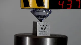 Hydraulics PRESS VS THE HARDEST STONES VS TUNGSTEN