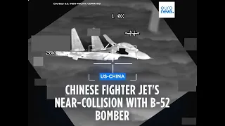 Chinese fighter jet's near collision with American B-52 Bomber over the South China Sea