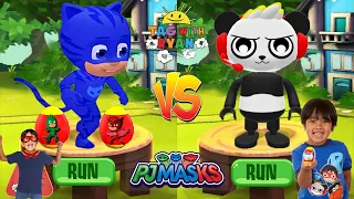 Tag with Ryan - PJ Masks Catboy vs Combo Panda - All Characters Unlocked All Costumes New Update