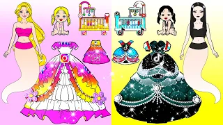 Barbie Rosa Y Negra Madre E Hija Red Social Ghost Makeover Contest - Manualidades De Papel DIY