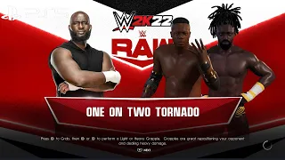 WWE 2K22 (PS5) - OMOS vs TWO LOCAL ATHLETES | 2 ON 1 HANDICAP MATCH | (1080P 60FPS)