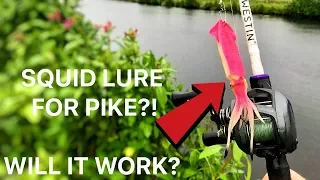 Pike fishing with a Savage Gear salt Swim Squid Lure!! (surprising!)
