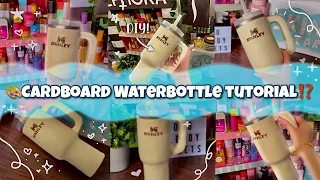 🌊🌟DIY CARDBOARD STANLEY INSPIRED WATERBOTTLE FULL TUTORIAL🎨🦋