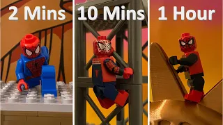 Lego Spider-Man 2 min vs 10 min vs 1 hour Stop Motion Challenge!! (No Way Home)