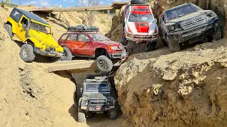 Overturned Odyssey: RC Cars Navigate Terrain & Rescue Perils!