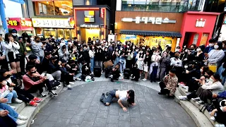 RED CREW. HONGDAE STREET AMAZING ALLURING PERFORMANCE WITH GOOD MANNERS. GANGYONG, GOOD MC.