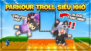 Mini World nhưng Parkour Troll Khó Nhất Thế Giới !!! Siro Và Noob Ruby Cay Cú Vượt Map Bằng Ăn Gian