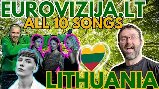 🇱🇹 Eurovizija.LT ALL 10 Songs ANALYSIS & REACTION | Lithuania | Eurovision 2024