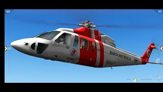 X Plane 10 - Sikorsky S-76 full flight - Startup, takeoff, landing, shutdown - Sunday 2/6/2022