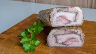 Homemade Pork Knuckle Roll-Up - English Subtitles