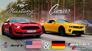 ЧТО значит МОЩЬ АМЕРИКИ "FORD MUSTANG" и НЕМЕЦКИЕ Mercedes C63 | BMW M4 | Audi RS5 | CLA45 Tyumen #2