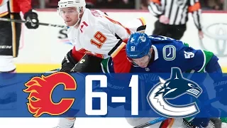 Canucks vs Flames | Highlights | Dec.17, 2017 [HD]