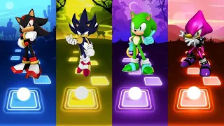 Shadow Sonic 🆚 Espio Sonic 🆚 Green Sonic 🆚 Dark Sonic | Sonic Music Gameplay Tiles Hop